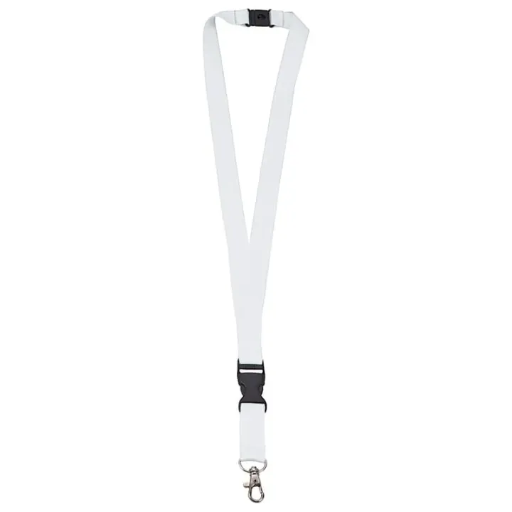 Polyester lanyard 20mm with buckle and hook - LT90879 (N0001)